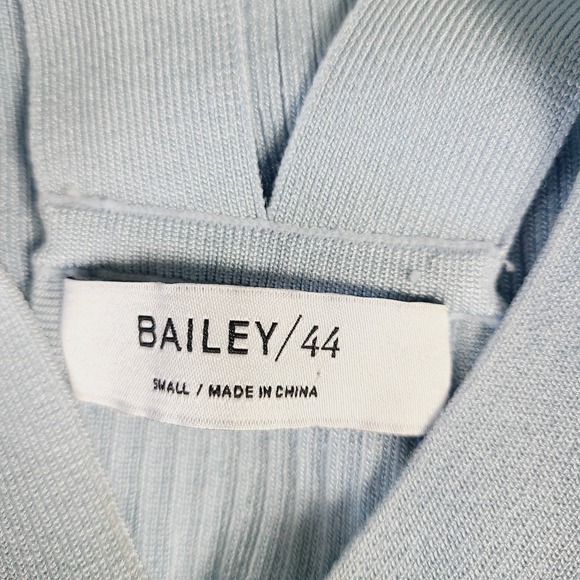 Bailey 44 Anthropologie Dress XS Pastel Blue Ribbed Knit Sleeveless Bodycon - Picture 7 of 12